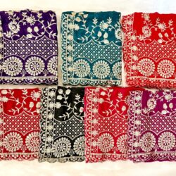 FLOWER EMBROIDERY DUPATTA - SET OF 7 PCS - Image 3