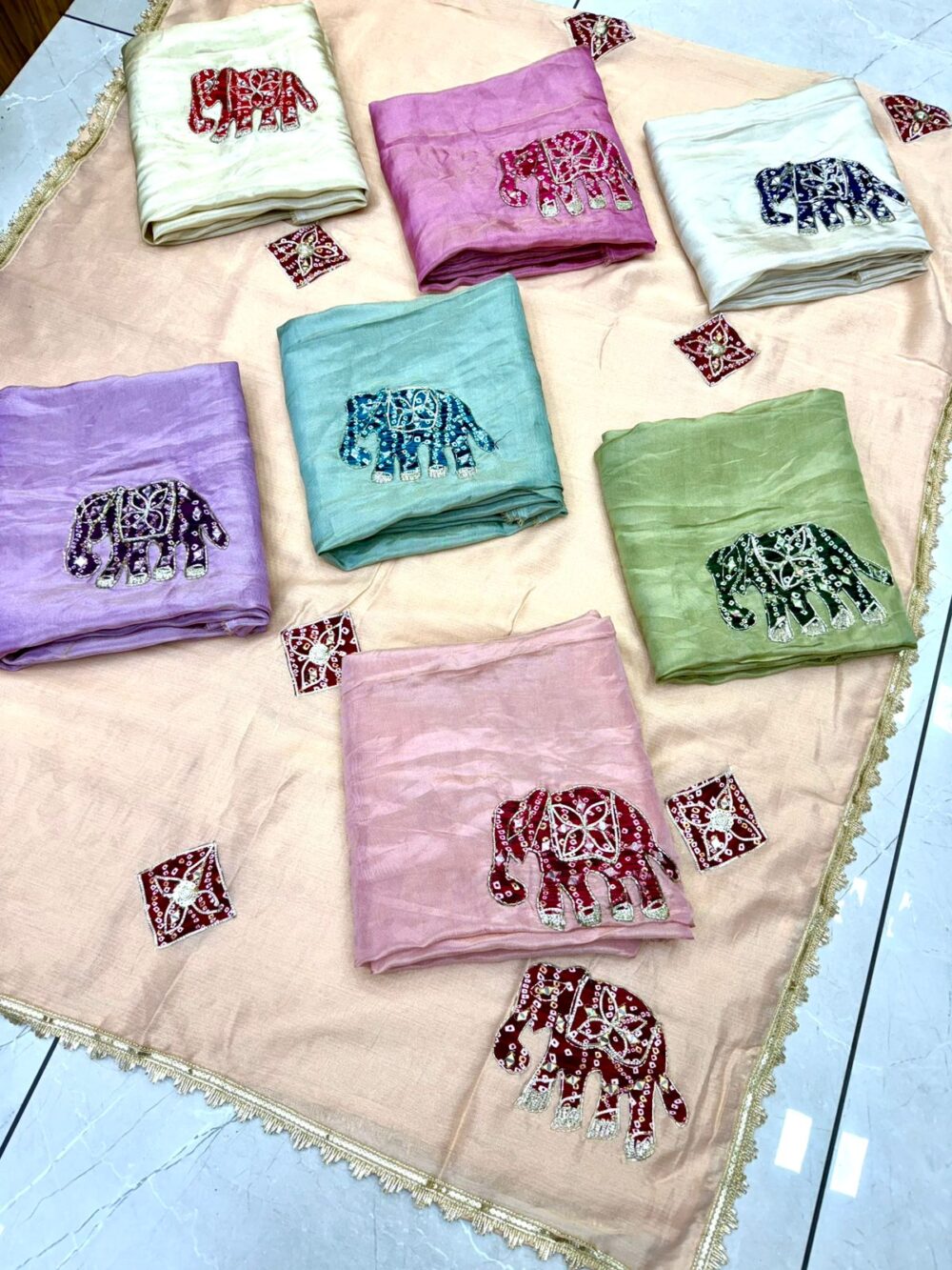 APPLIQUE SHIMMER WORK DUPATTA